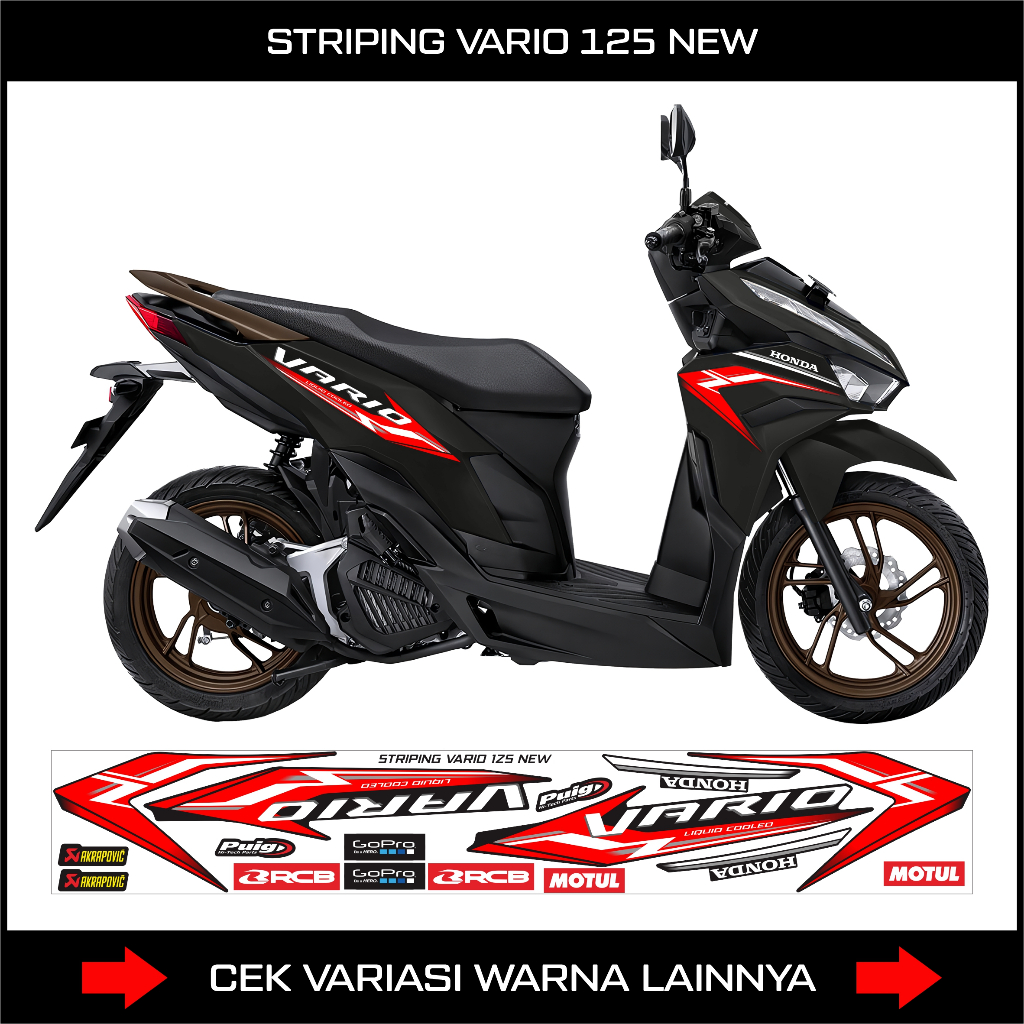 Striping Stiker Vario 125 New / Decal Variasi Honda Vario New 125