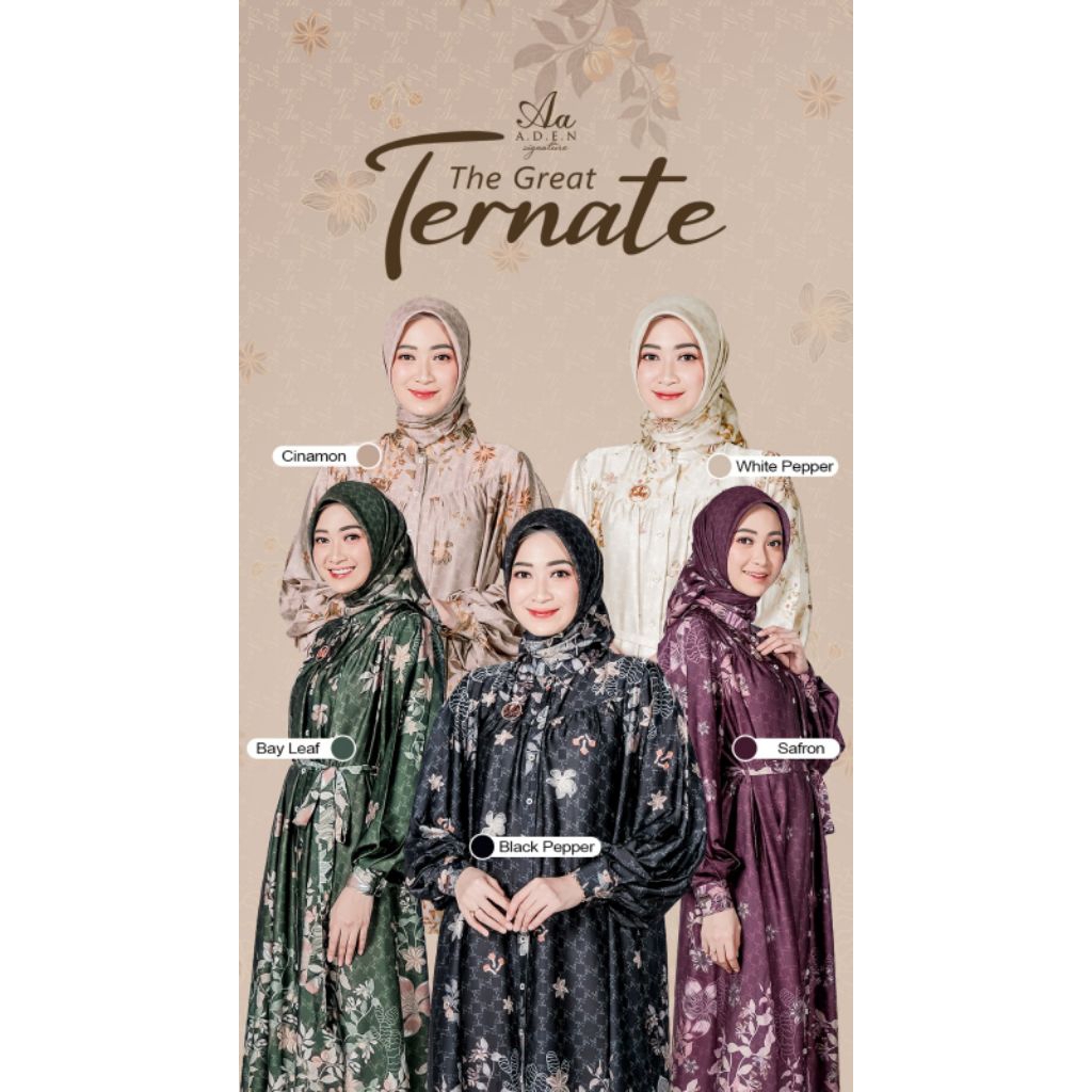 [PRE-ORDER] THE GREAT TERNATE DRESS BY ADEN HIJAB/ GAMIS MOTIF ADEN HIJAB/ GAMIS PREMIUM ADEN HIJAB/