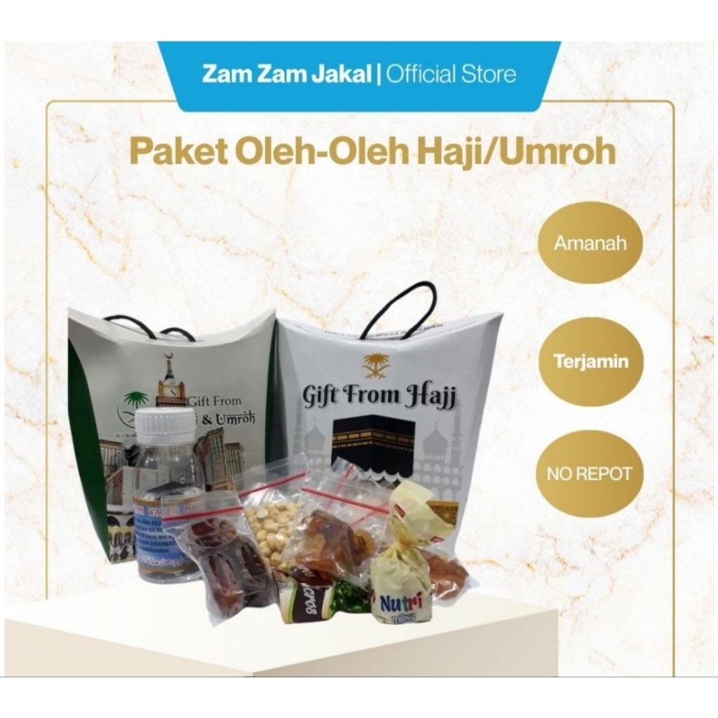 

Paket Oleh Oleh Haji Umroh Lengkap dengan zam zam Souvenir Haji Umroh