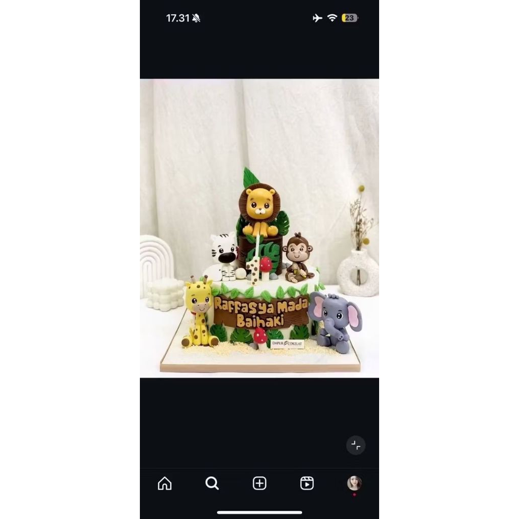 

Kue tart ulang tahun tema zoo
