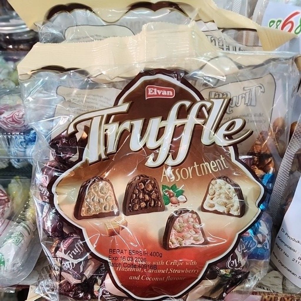 

Truffle Assortment 400gr milk choco elvan