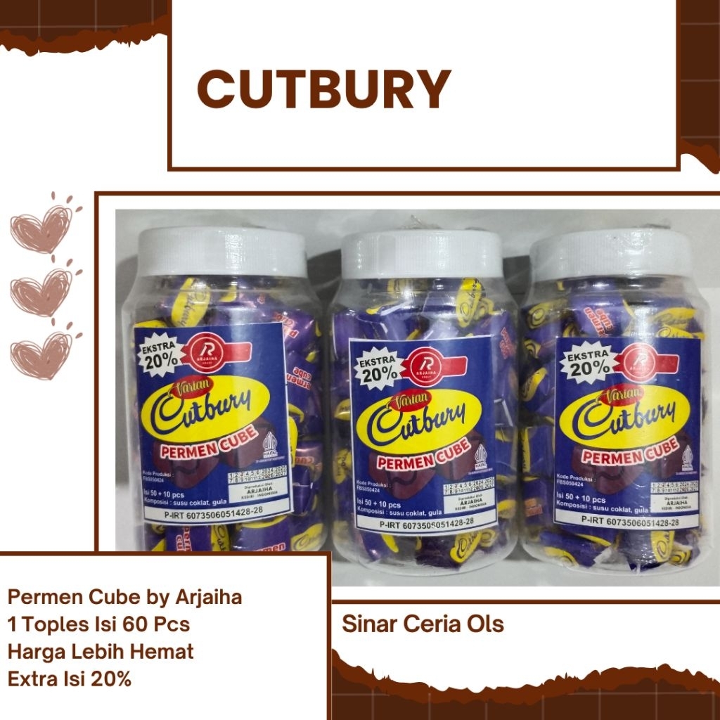 

Permen Cube Viral Millo Milo CUTBURY Obral Isi 60 Pcs