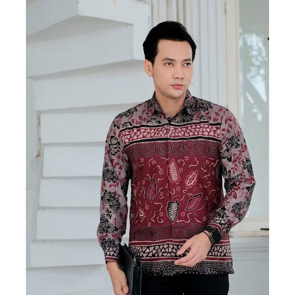 KEMEJA BATIK PRIA LENGAN PANJANG GODONG MARON MURAH