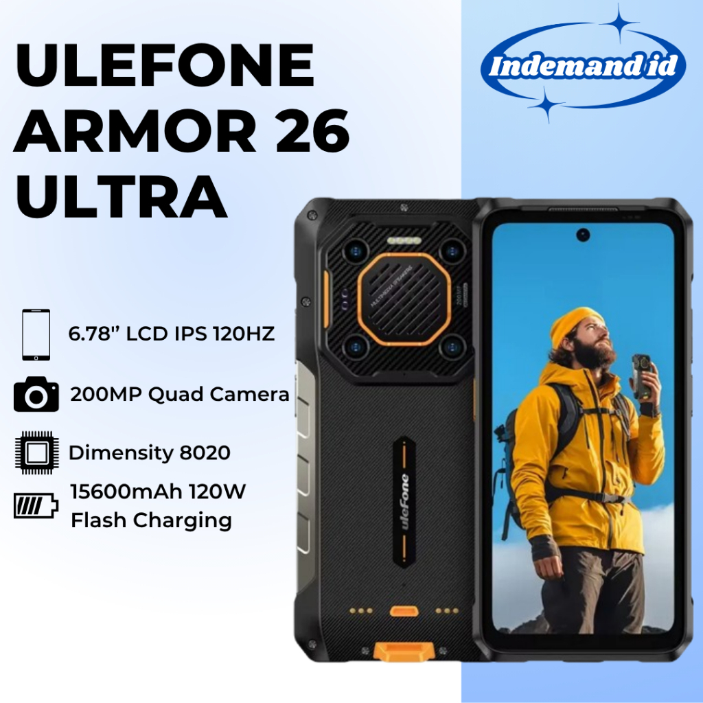 Ulefone Armor 26 Ultra 5G 24GB 512GB Rugged SmartPhone 120W 15600mAh 200MP NFC