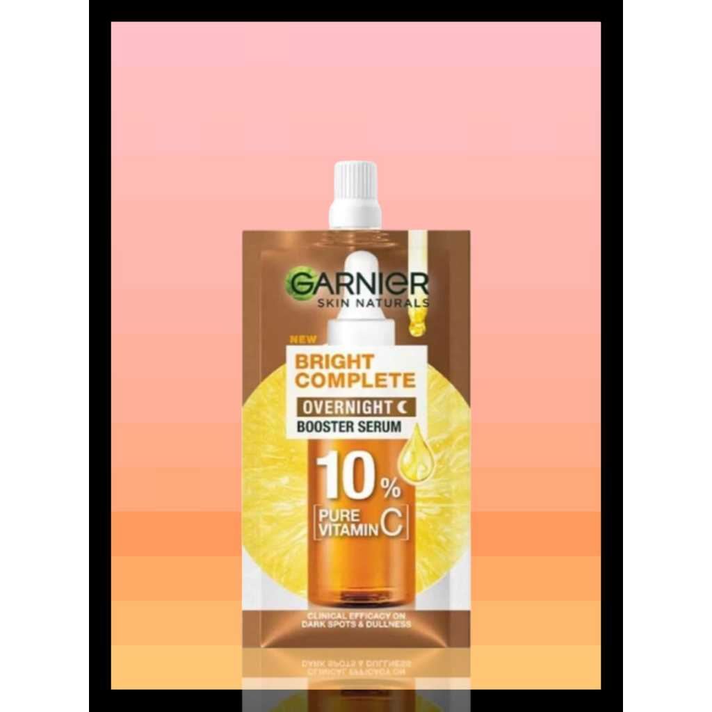 Garnier Bright Complete Overnight Vitamin C Serum - Serum Malam Vitamin C [ 7,5 ml ]   shafira