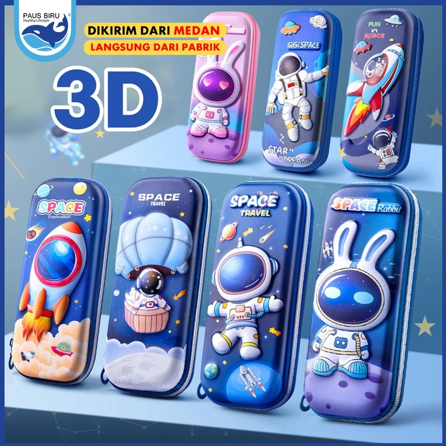 

Tempat Pensil 3D Astronot Anak Kartun Stationery Kotak Pensil Alat Tulis Perlengkapan Sekolah