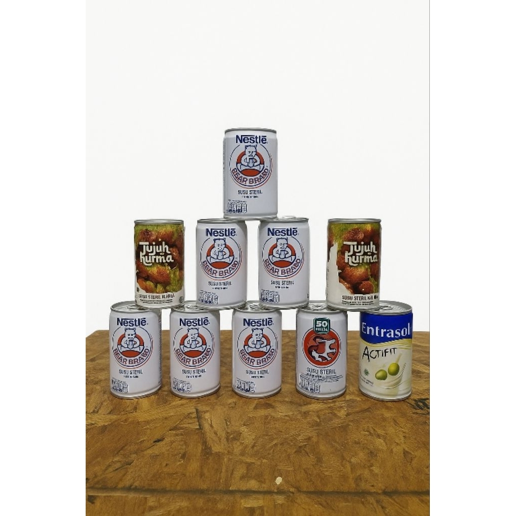 kaleng bekas bear brand kosong dan bersih cocok untuk meriam dan kerajinan