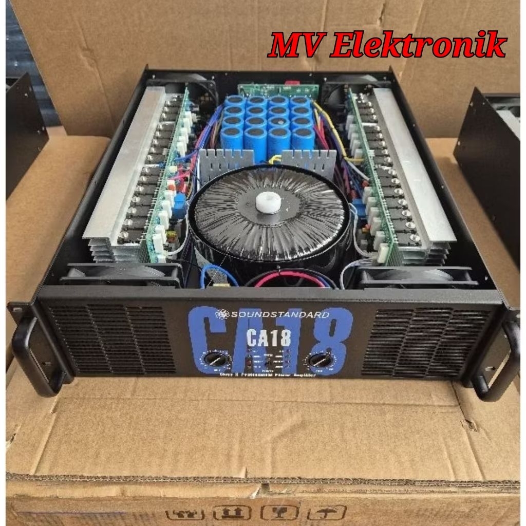 Power Amplifier SoundStandard CA 18/ca18 Body Panjang Komponen makro