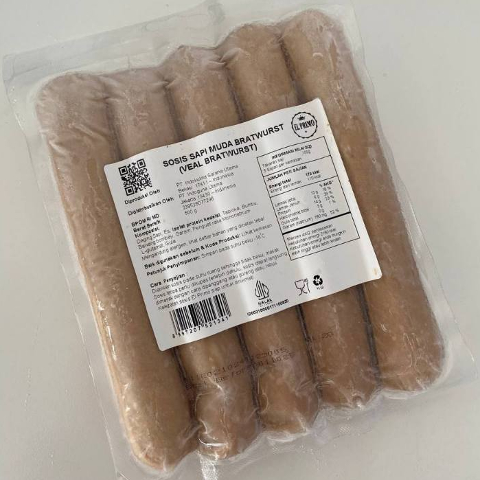 

EL PRIMO VEAL BRATWURST 500 GR