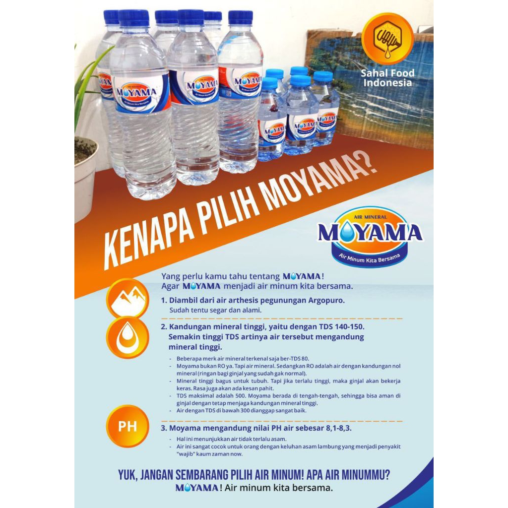 

MOYAMA , AIR MINUM BERKUALITAS , AIR MINERAL , ECERAN