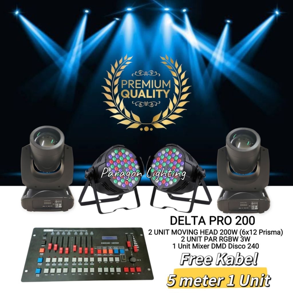 Lampu LED Moving Beam 200W PAR LED RGBW