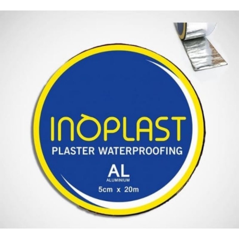 Inoplast Plaster Waterproofing AL Aluminium Tape 5cm x 20m Anti Bocor Tahan Panas Made in Japan
