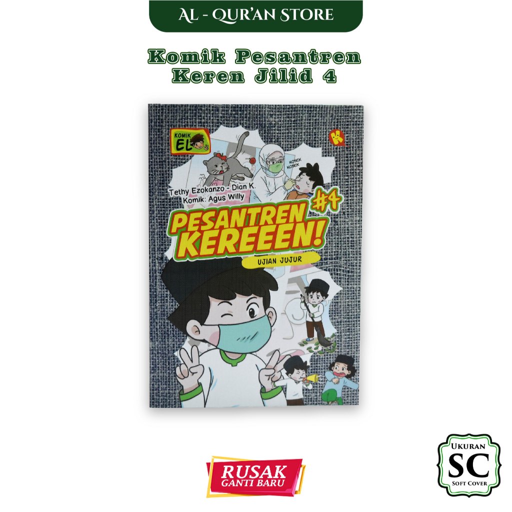 Komik Islami Komik Anak Islam Muslim Pesantren Kereen Keren Jilid Seri 4 Ujian Jujur Penerbit Pustak
