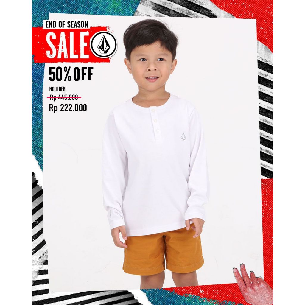 RAYSURF VOLCOM SALE T-SHIRT ANAK 570100853 ORIGINAL