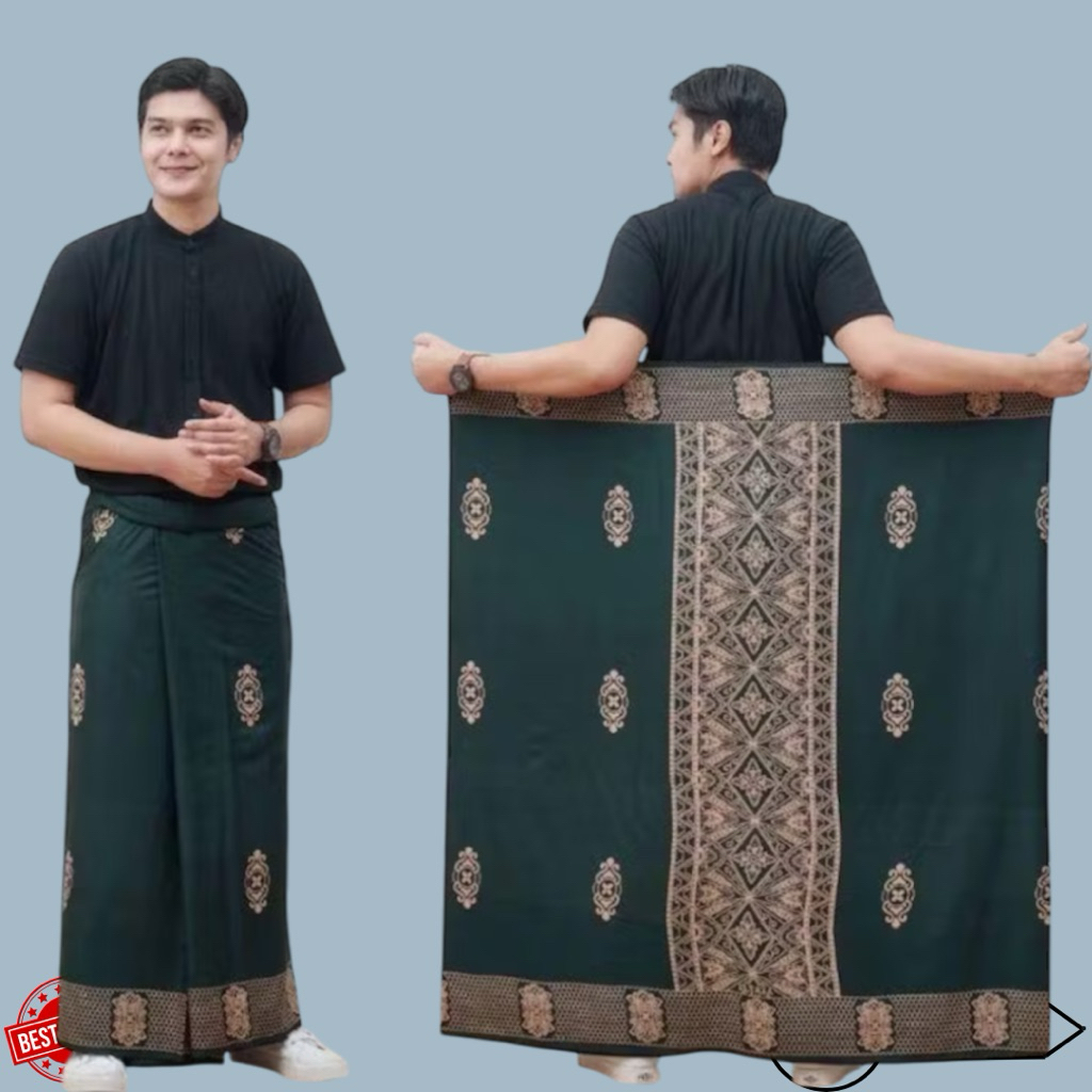 New Sarung Sholat Pria Dewasa Gus Iqdam Motif Batik Pekalongan Free Peci&Tasbih