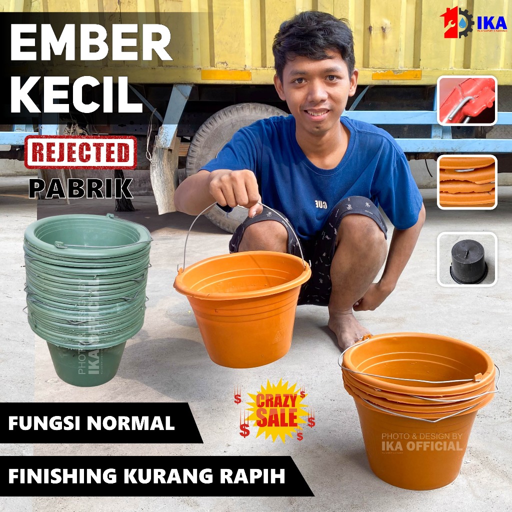 TERMURAH  Ember cor hijau / ember murah / ember cupang (BARANG REJECT PABRIK ADA MINUS BIBIR ROBEK) 