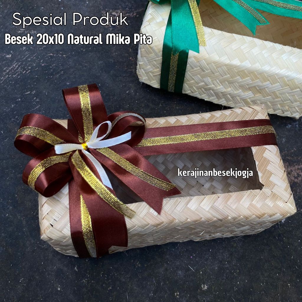 

BESEK PANJANG 20X10 MIKA PITA MURAH | besek kue packaging jilbab packaging souvenir