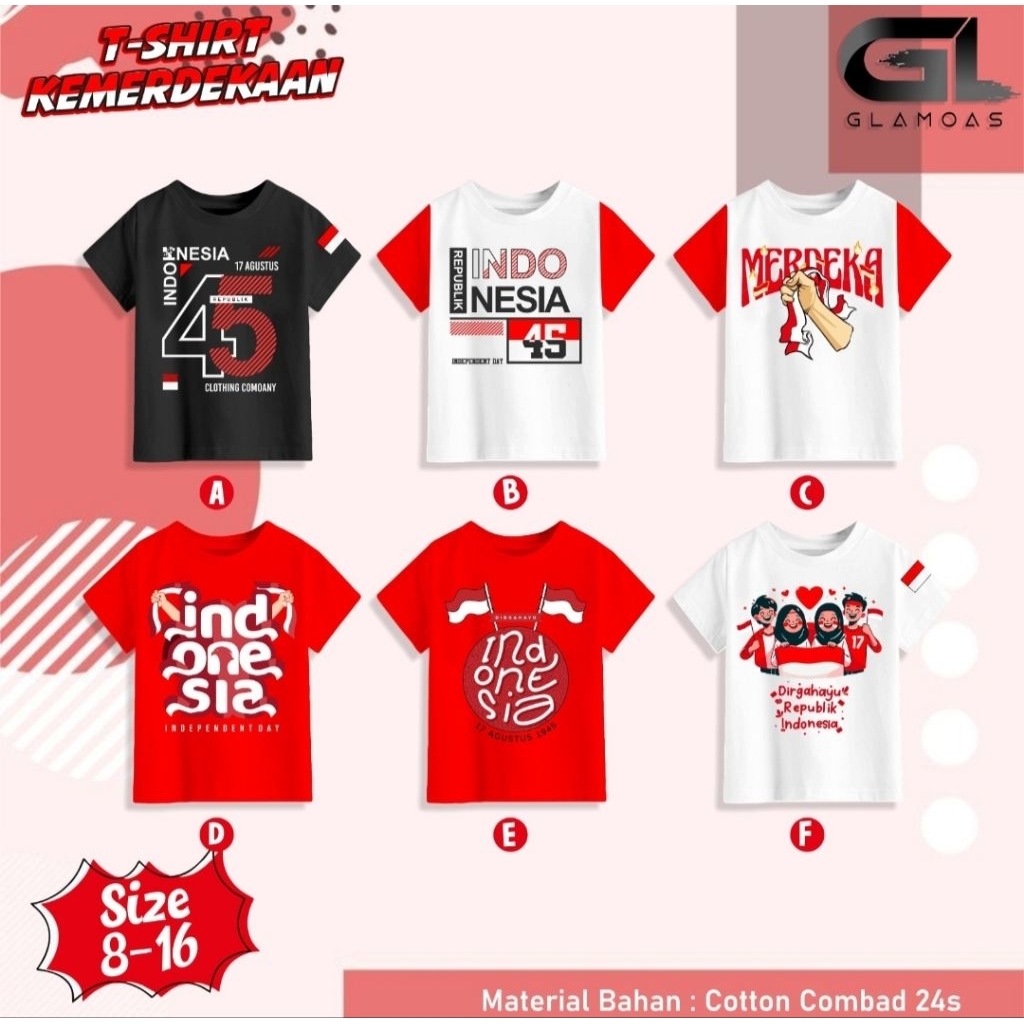 Kaos Kemerdekaan Glamoas