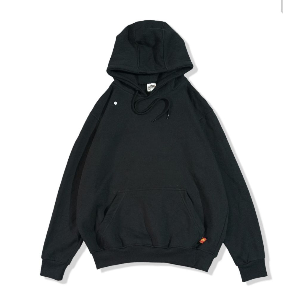 Hoodie Hitam katun / Sweater Hitam polos tebal / Hoodie polos hitam