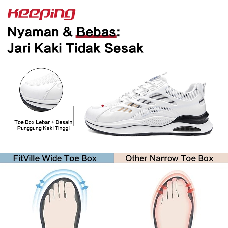 BESTPROMO HOT SALE KEEPING SEPATU PRIA ORIGINAL SNEAKERS COWOK PUTIH SPORT SEPATU OLAHRAGA OUTDOOR