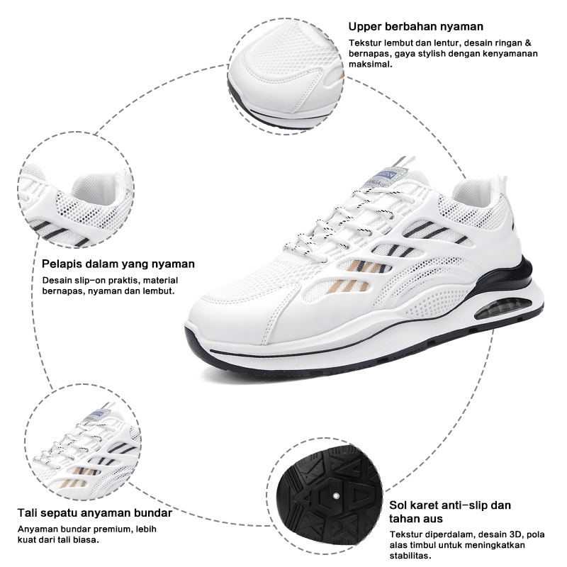 hot deals keeping sepatu pria original sneakers cowok putih sport sepatu olahraga outdoor casual