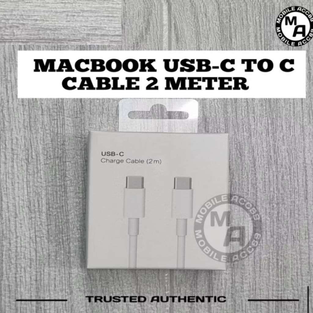 Kabel MacBook AIR PRO M1 M2 IPAD USB-C TO C 2 Meter Fast charging Type C To Type-C Kabel data MacBoo