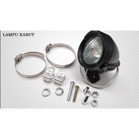 lampu tembak kabut kodok plus breket / lampu tembak kodok kabut universal Untuk motor