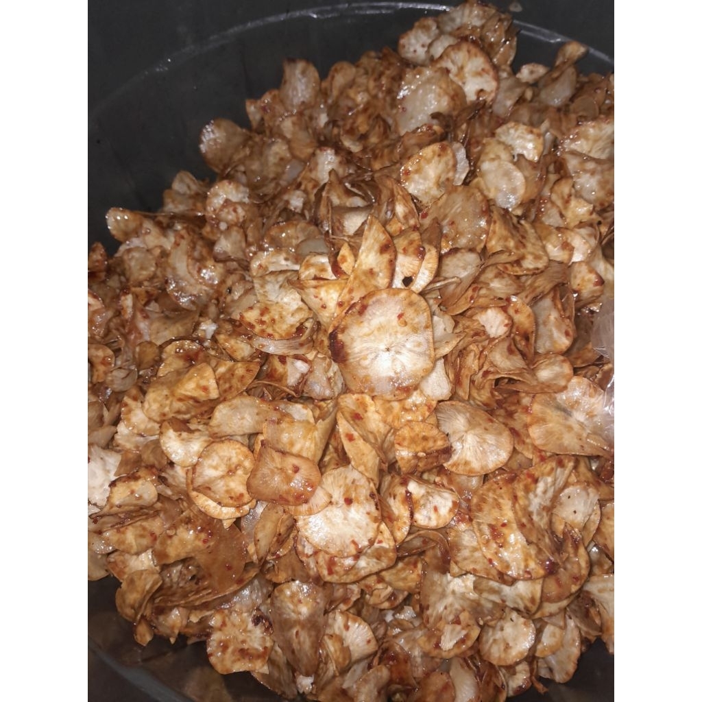 

keripik singkong pedas manis 1kg 500gr