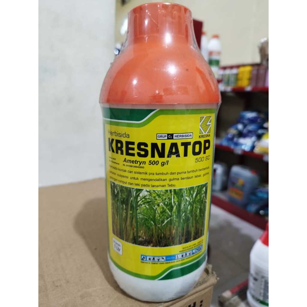 

KRESNATOP 500 SC 1 Liter herbisida bahan aktif :Ametryn 500 g/l