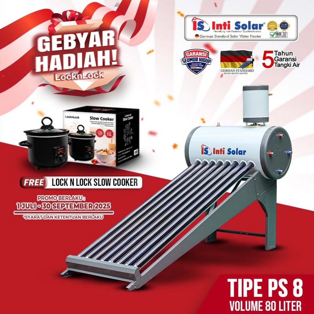 Water Heater Solar Inti Solar Tenaga Matahari Kapasitas 80L