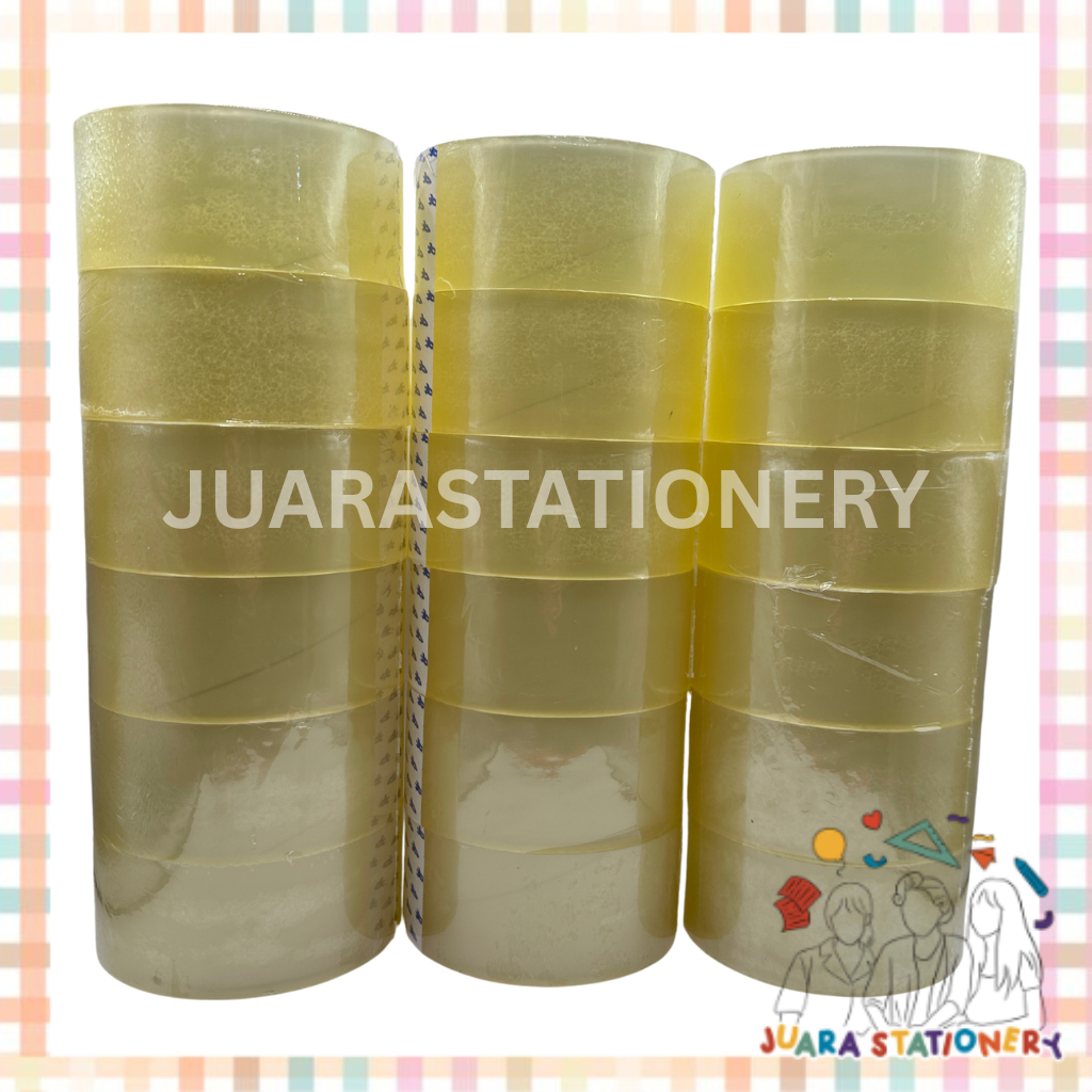 

(1495) PER ROLL Lakban Rockett 48 x 100 yard PREMIUM / OPP TERMURAH Lakban 2inch 50 micron