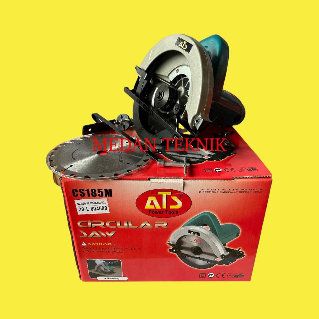 MESIN CIRCULARSAW ATS CS185M 7" INCH CIRCULAR SAW BELAH POTONG KAYU