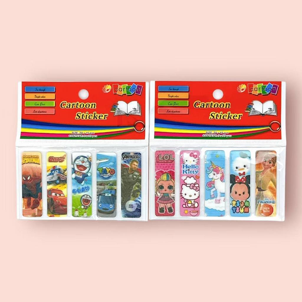 

Stiker note Pembatas buku plastik/stick note plastic 1 set 100 cuci gudang