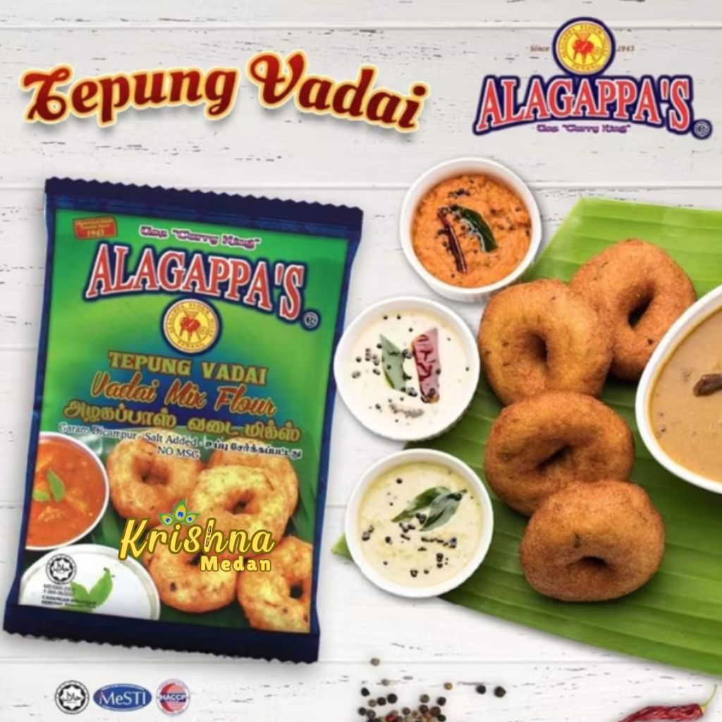

Alagappas Vadai Mix Flour | Tepung Vadai 300gr