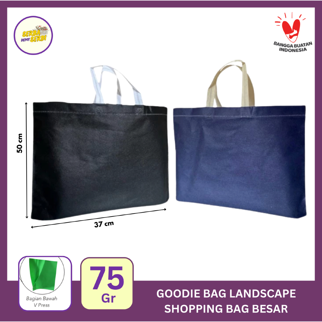 

Tas Belanja Horizontal Spunbond 50x37 Landscape Goodie Bag Kantong Promosi