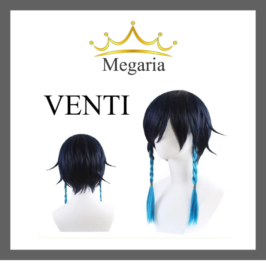 Wig Rambut Palsu Genshin Impact Venti Cosplay / Kostum Cosplay / FS - GENSHIN VENTI