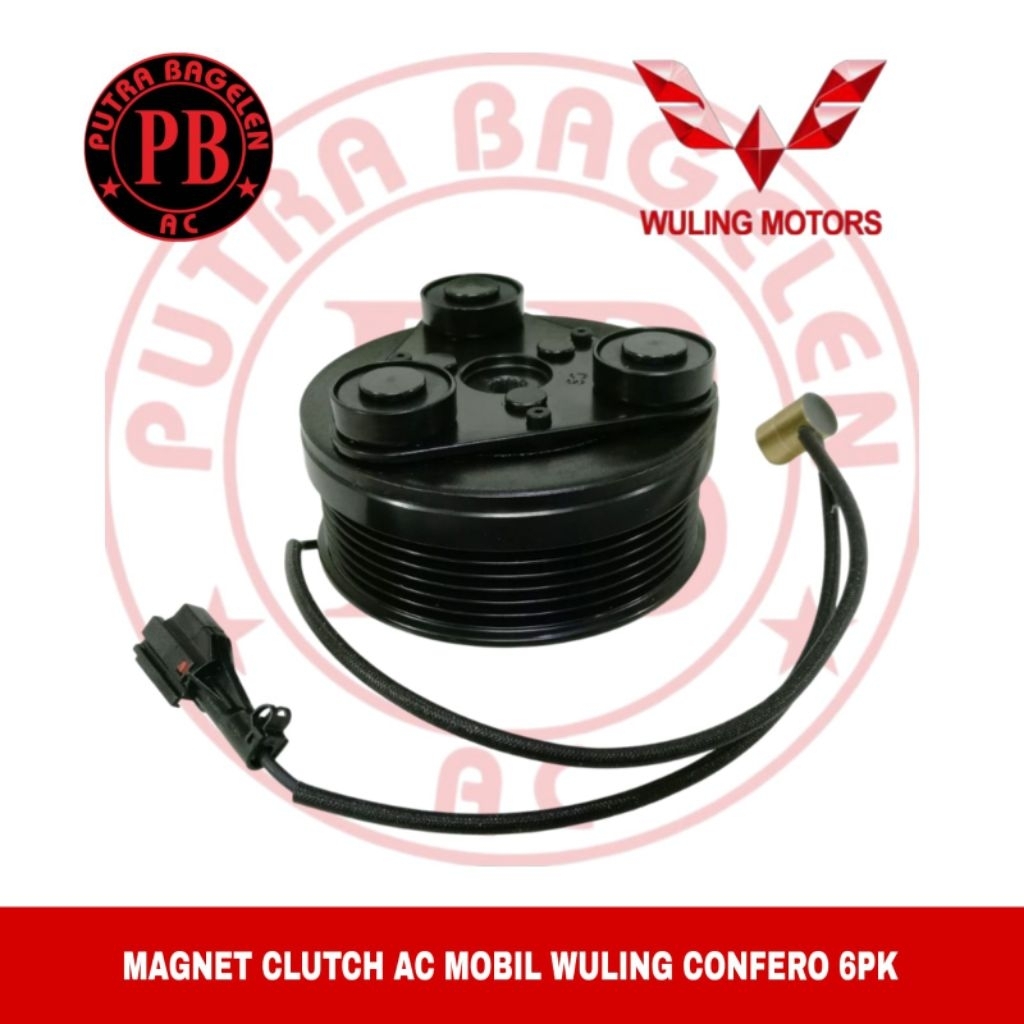 magnet clucth pully compresor ac mobil WULING CONFERO 6PK kwalitas premium