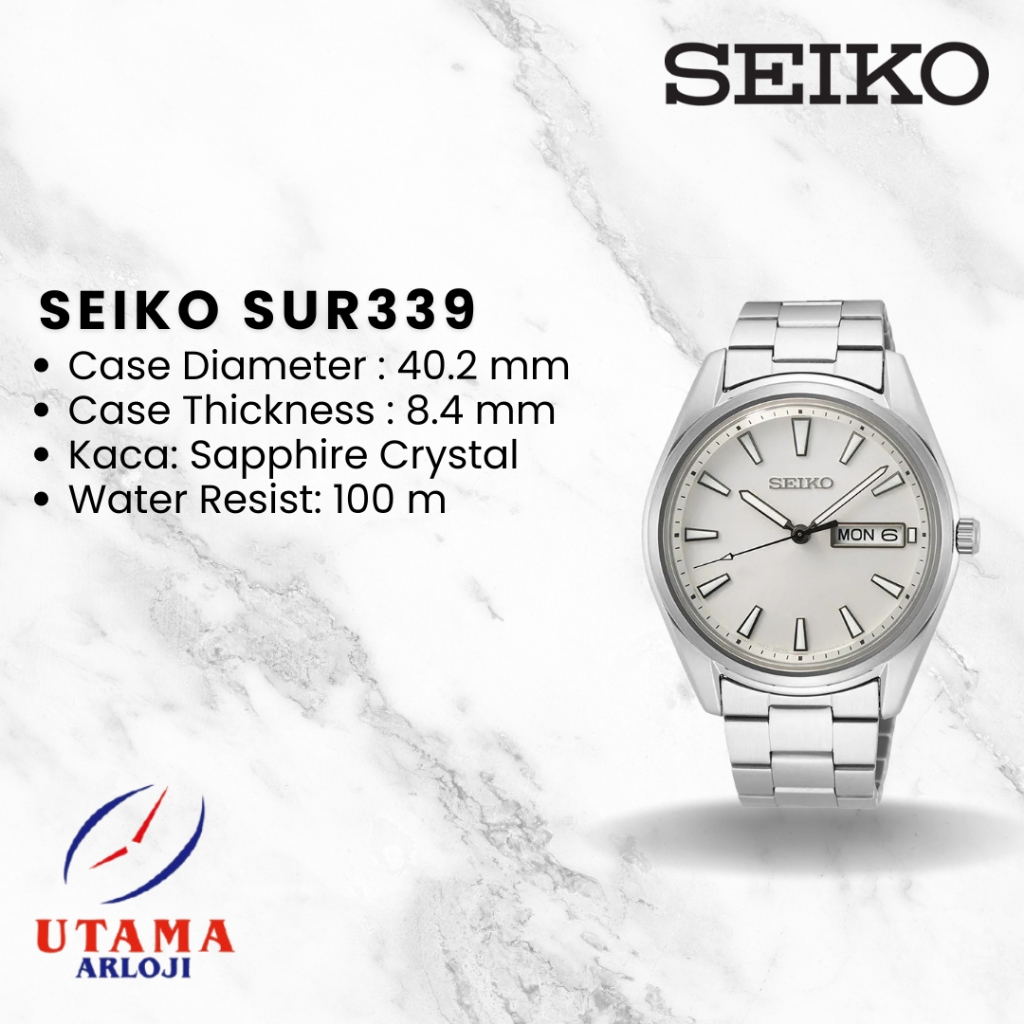 SEIKO Classic SUR339 Jam Tangan Klasik Pria