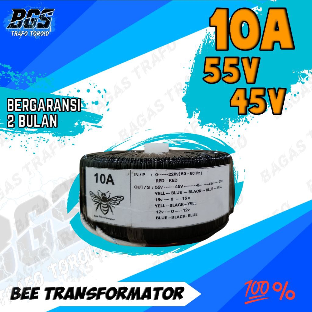 trafo donat / trafo toroid 10A ct 55v