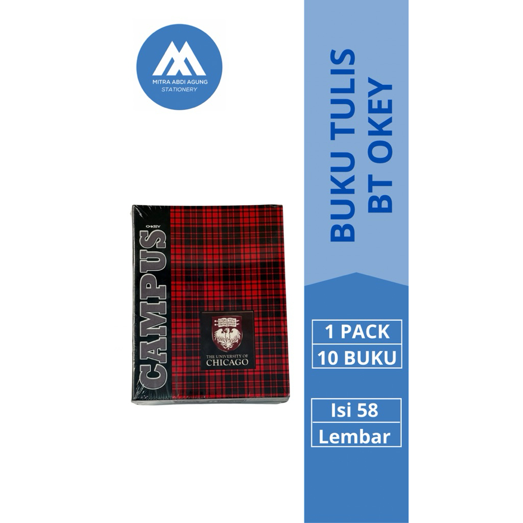 

BUKU TULIS BT OKEY ( 50 LEMBAR ) / PACK