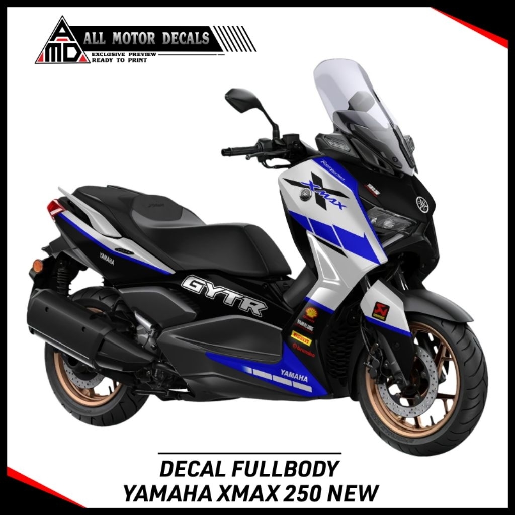 Decal FullBody Xmax 250 New Connected / Sticker Yamaha Xmax baru Grafis GYTR