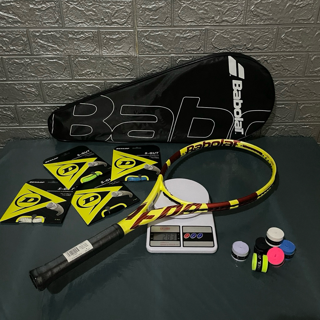 Hot Sale Raket Tenis Lapangan Premium +Senar Dunlop S-Gut + Tas