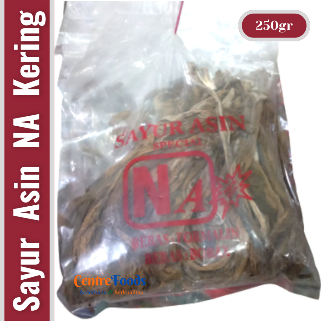 

Sayur Asin Kering - Sayur Asin Special NA KERING | 250gr [ Harga Per BKS ]