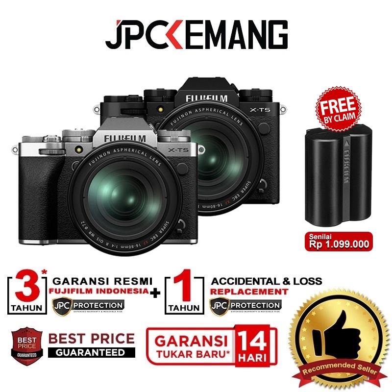 Fujifilm XT5 kit XF 16-80mm Fuji X-T5 XT 5 kit 16-80 mm Garansi Resmi