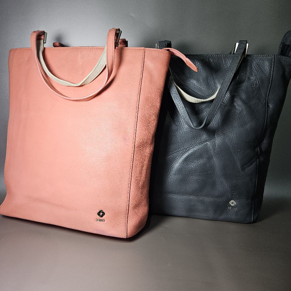 Tas Tote Samsonite Double Handle Vertical Leather Tote