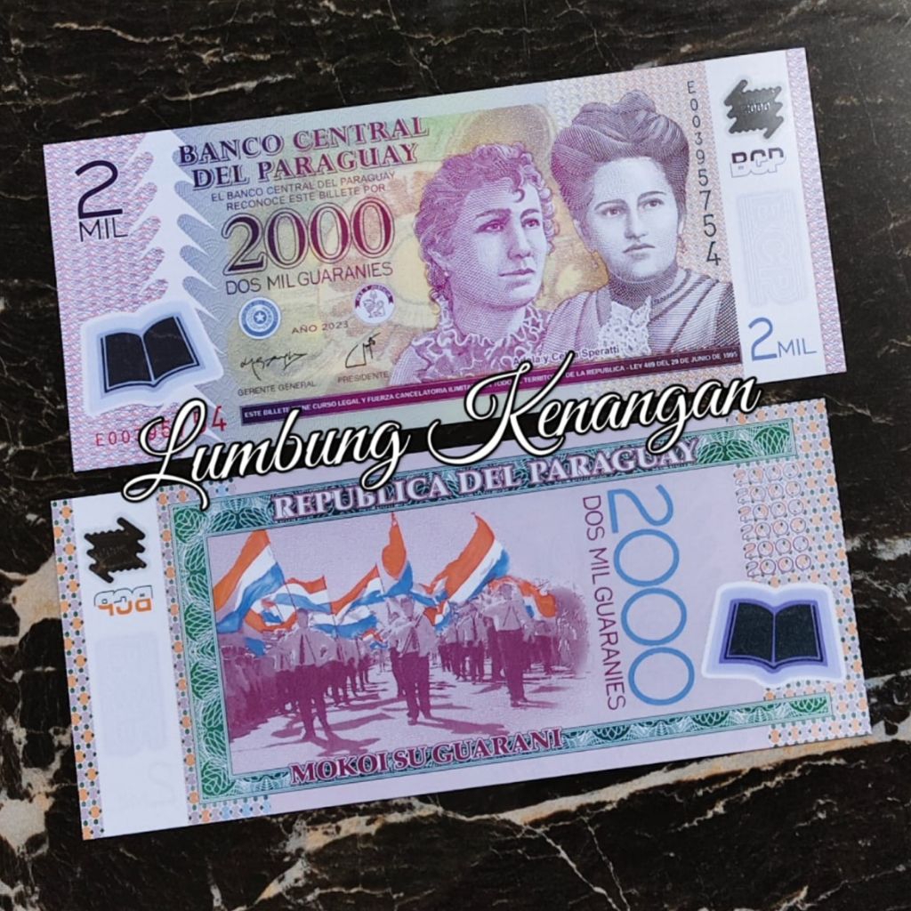 uang asing Paraguay 2 Mil Polymer