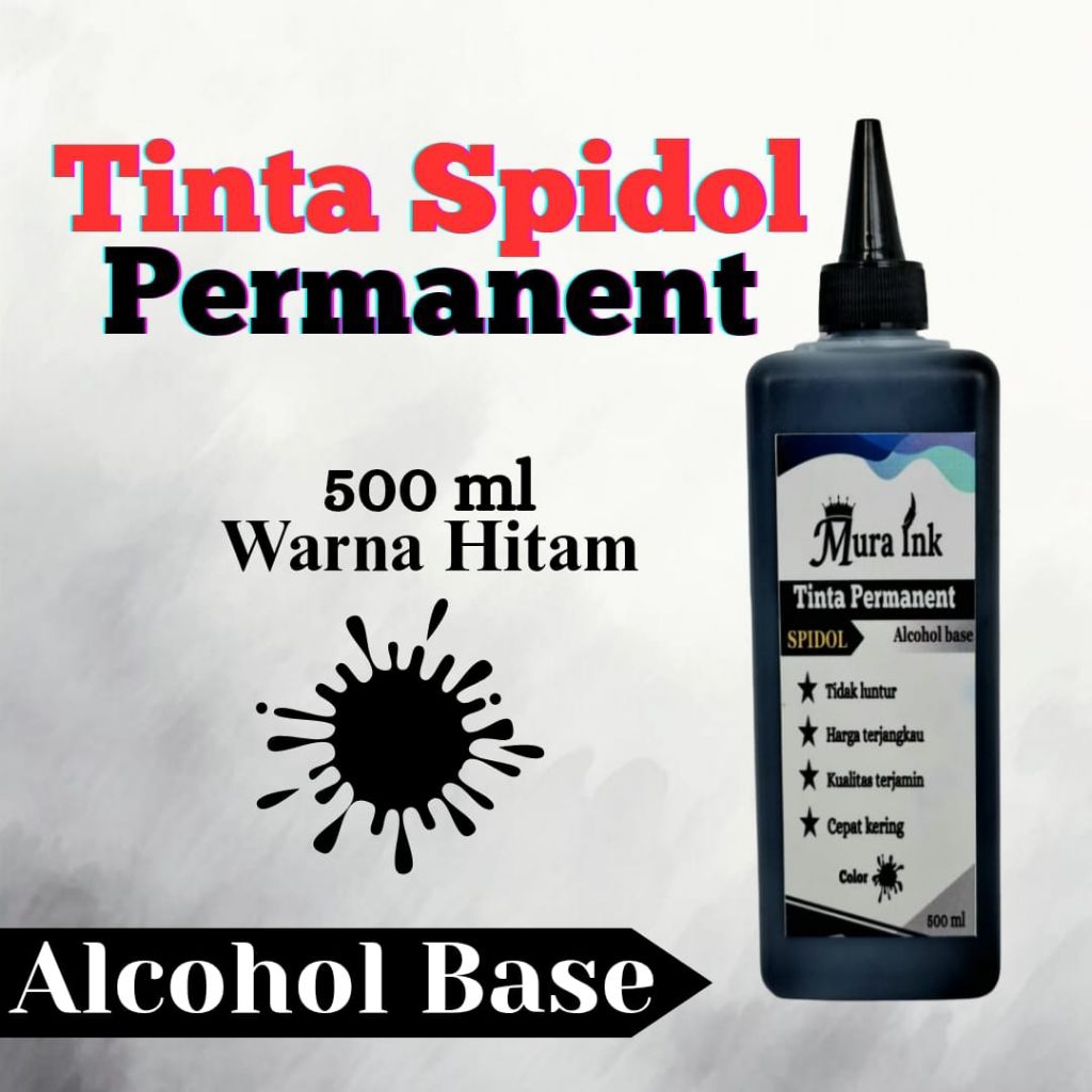 

Tinta spidol permanent hitam 500 ml alkohol mura ink