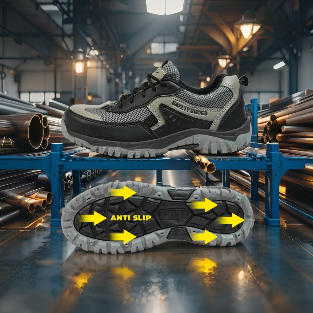 Sepatu SAFETY Boots Sporty Aman, Keren, & Super Nyaman — HIPZO M069