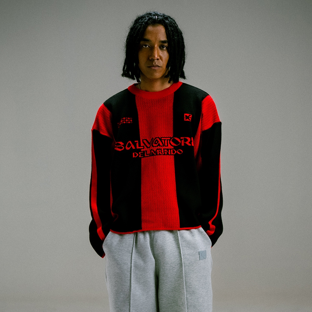 Figco - Knitted Boxy Crewneck Jersey Knitwear Sweatshirt Salvatore Red