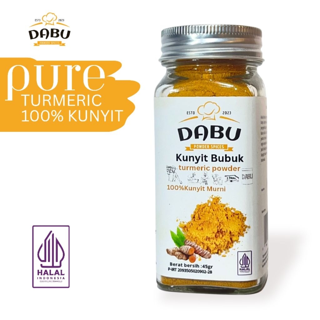 

Kunyit Bubuk Murni 100% TURMERIC DABU-bubuk rempah murni